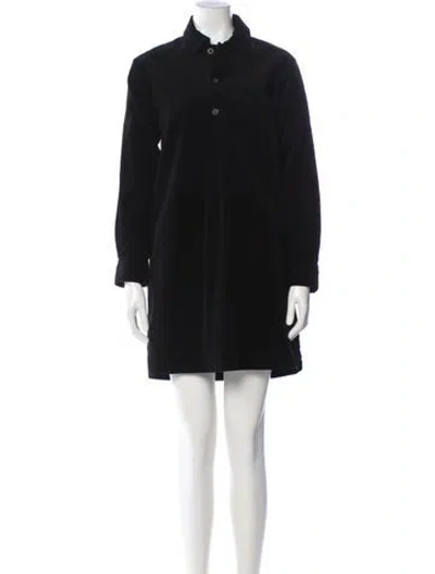 Pre-owned Apc Mock Neck Mini Dress In Black