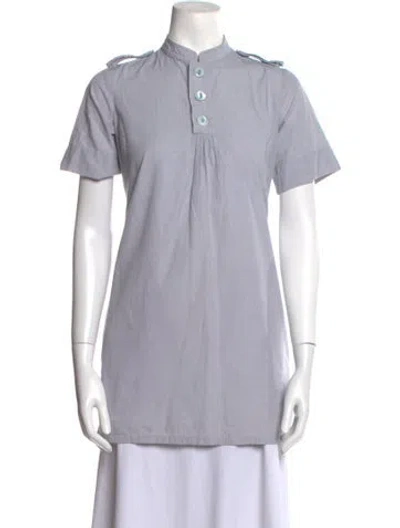 Pre-owned Apc Mock Neck Mini Dress In Gray