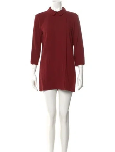Pre-owned Apc Mock Neck Mini Dress In Red