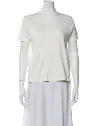 Pre-owned A.p.c. Mock Neck Short Sleeve T-shirt In White
