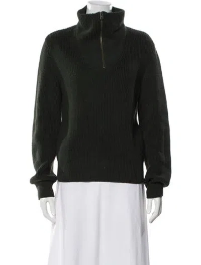Pre-owned A.p.c. Mock Neck Sweater In Green