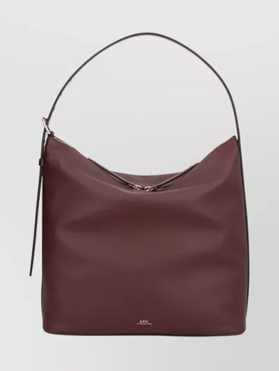 Apc Modern Shoulder Bag Smooth Finish In Burgundy