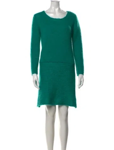 Pre-owned A.p.c. Mohair Crew Neck Sweater In Green
