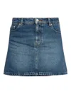 Apc A.p.c. Moss Denim Mini Skirt In Blue