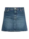 Apc A.p.c. Moss Denim Mini Skirt In Blue