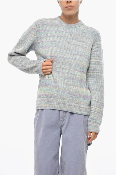 Apc Multicolor Crew-neck Sweater In Gray