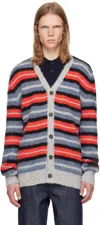 Apc Multicolor Dave Cardigan In Plb Heathered Light