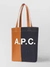 Apc Multicolor Denim And Fabric Axel Shoulder Bag In Orange