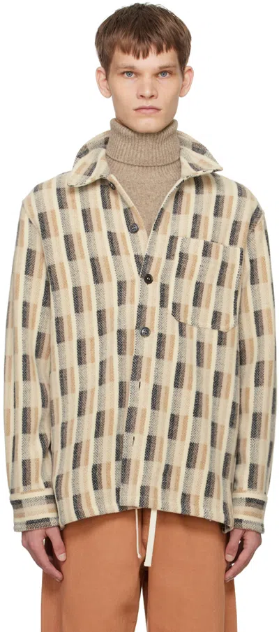 Apc Stanley Overshirt In Baa Beige
