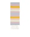 Apc A.p.c. Stripe Fringed Knit Scarf In Multicolor