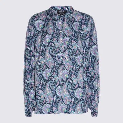 APC A.P.C. MULTICOLOUR VISCOSE BLOUSE