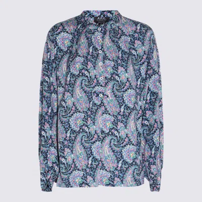 APC A.P.C. MULTICOLOUR VISCOSE BLOUSE