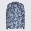 Apc A.p.c. Multicolour Viscose Blouse In Blue