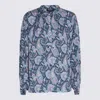 Apc A.p.c. Multicolour Viscose Blouse In Blue