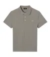 Apc A.p.c. Muted Green Organic Cotton Polo Shirt In Gray