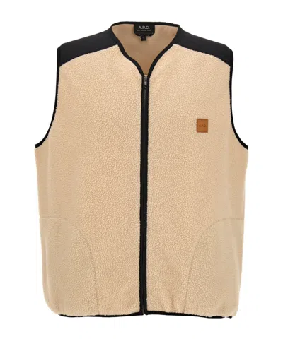 APC A.P.C. NATE LOGO PATCH ZIP-UP VEST