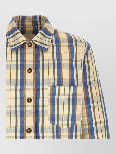 A.p.c. Nathan Shirt Plaid Long Sleeves Chest Pocket In Multi