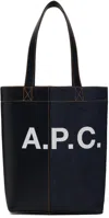 Apc Navy & Black Axel N/s Tote In Iak Dark Navy