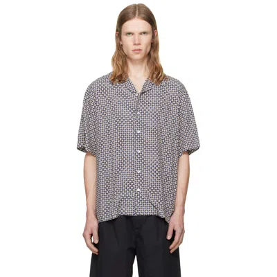 A.p.c. Bennet Printed Crepe De Chine Shirt In Gray