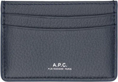 Apc Navy André Card Holder In Blue