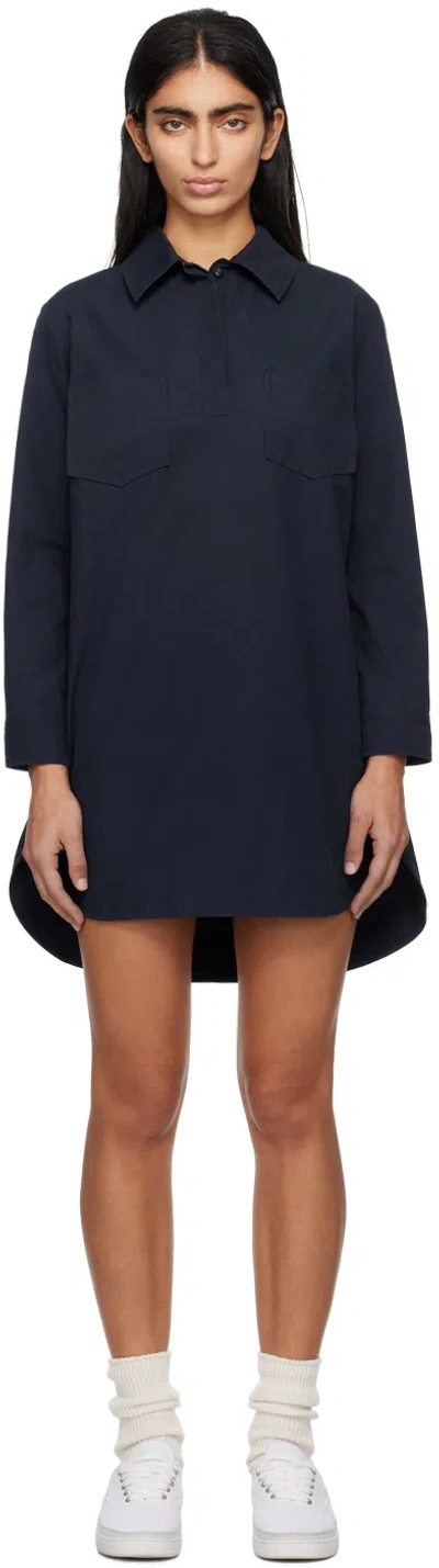 Apc Navy Angela Minidress In Iak Dark Navy
