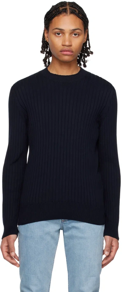 Apc Navy Armel Sweater In Iaj Marine