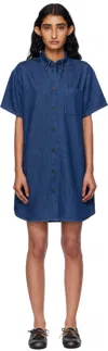 Apc Navy Ary Denim Minidress In Purple