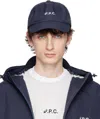 Apc Navy Asics Edition Charlie Baseball Cap In Iak Dark Navy