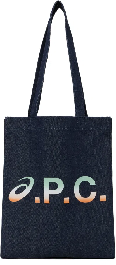 APC NAVY ASICS EDITION LOU TOTE