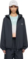 Apc Navy Asics Edition Meadow Jacket In Iak Dark Navy