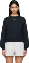 Apc Navy Asics Edition Stone Sweatshirt In Iak Dark Navy