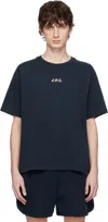Apc Navy Asics Edition Wind T-shirt In Iak Dark Navy