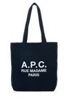 Apc A.p.c. Navy Blue Canvas Lou Rue Madame Shopping Bag