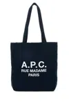 Apc A.p.c. Navy Blue Canvas Lou Rue Madame Shopping Bag