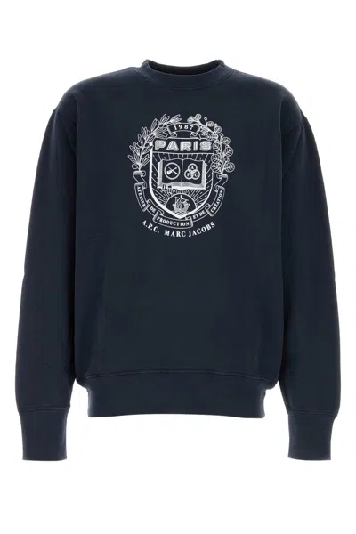 APC NAVY BLUE COTTON A.P.C. X MARC JACOBS SWEATSHIRT