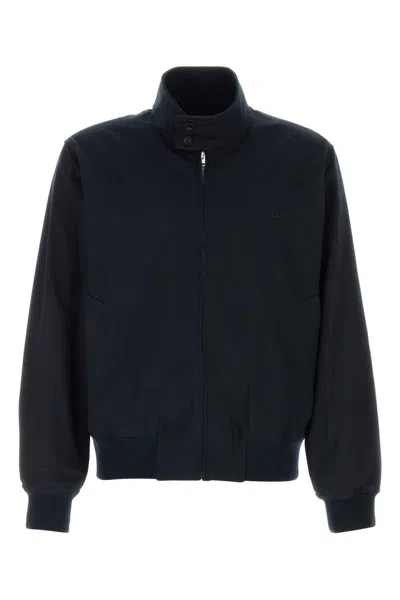Apc Cotton Jacket High Collar Ribbed Trims In Black