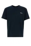 Apc A.p.c. A.p.c. Blue T-shirt With Embroidered Logo In Black