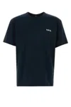 Apc A.p.c. A.p.c. Blue T-shirt With Embroidered Logo In Black