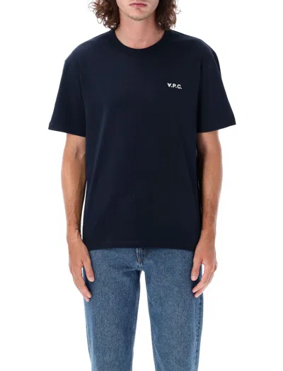 APC NAVY BLUE CREWNECK LOGO T-SHIRT