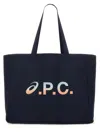 Apc A.p.c. Navy Blue Fabric A.p.c. X Asics  Diane Shopping Bag