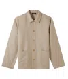 Apc A.p.c. Kerlouan' Beige Jacket With Classic Collar