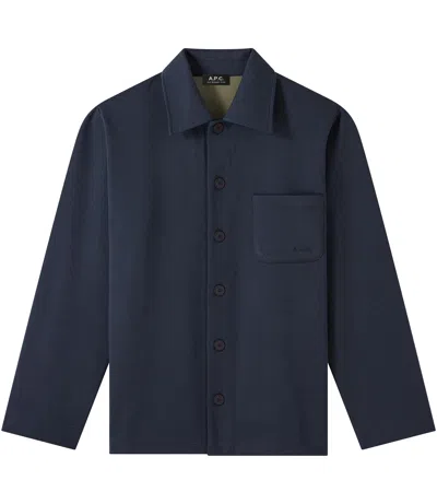 Apc A.p.c. Long-sleeved Button-up Jacket In Black