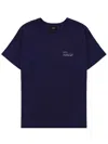 A.p.c. A. P.c. Crew-neck Logo-print T-shirt In Blue