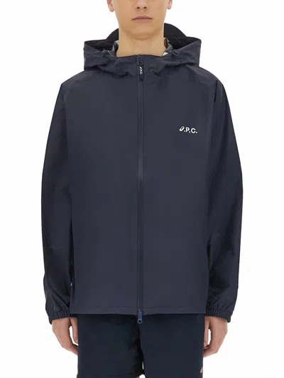 Apc A.p.c. Navy Blue Polyester A.p.c. X Asics Meadow Jacket