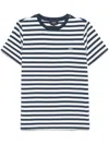 A.p.c. A. P.c. Regular Fit Striped T-shirt In Blue