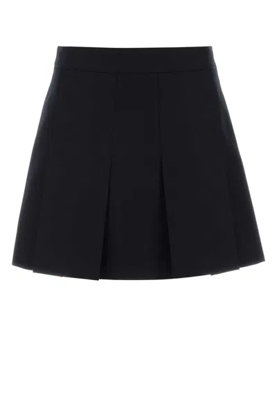 Apc A.p.c. Women Navy Blue Twill Jupe Mini Skirt