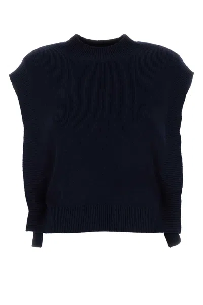 APC NAVY BLUE WOOL MATHILDE VEST
