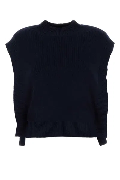 APC NAVY BLUE WOOL MATHILDE VEST