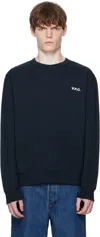 Apc Dark Blue Cotton Sweatshirt