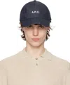 Apc Brimmed Hat With Adjustable Strap And Ventilation In Iai Indigo